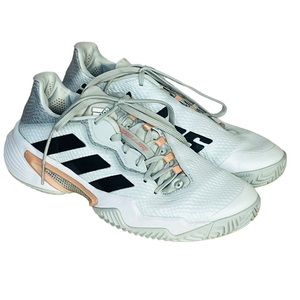 Adidas BARRICADE Tennis Shoe White/Silver/Ambient Blush Size 7
